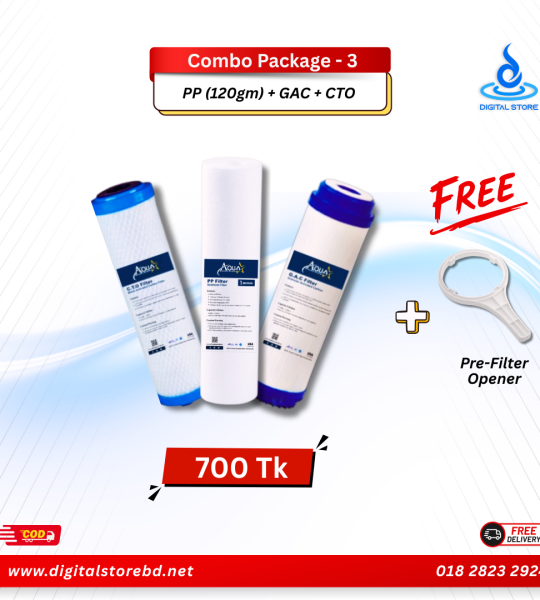Combo Package 3 - 10" PP (120gm) + GAC + CTO Filter