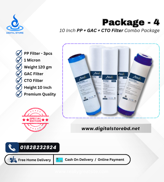 Combo Package 4 - 10" PP (120gm) + GAC + CTO Filter