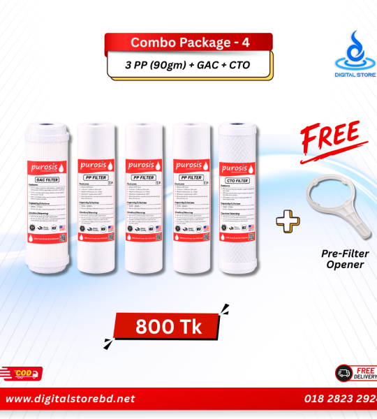 Combo Package 4 - 10" PP (90gm) + GAC + CTO Filter